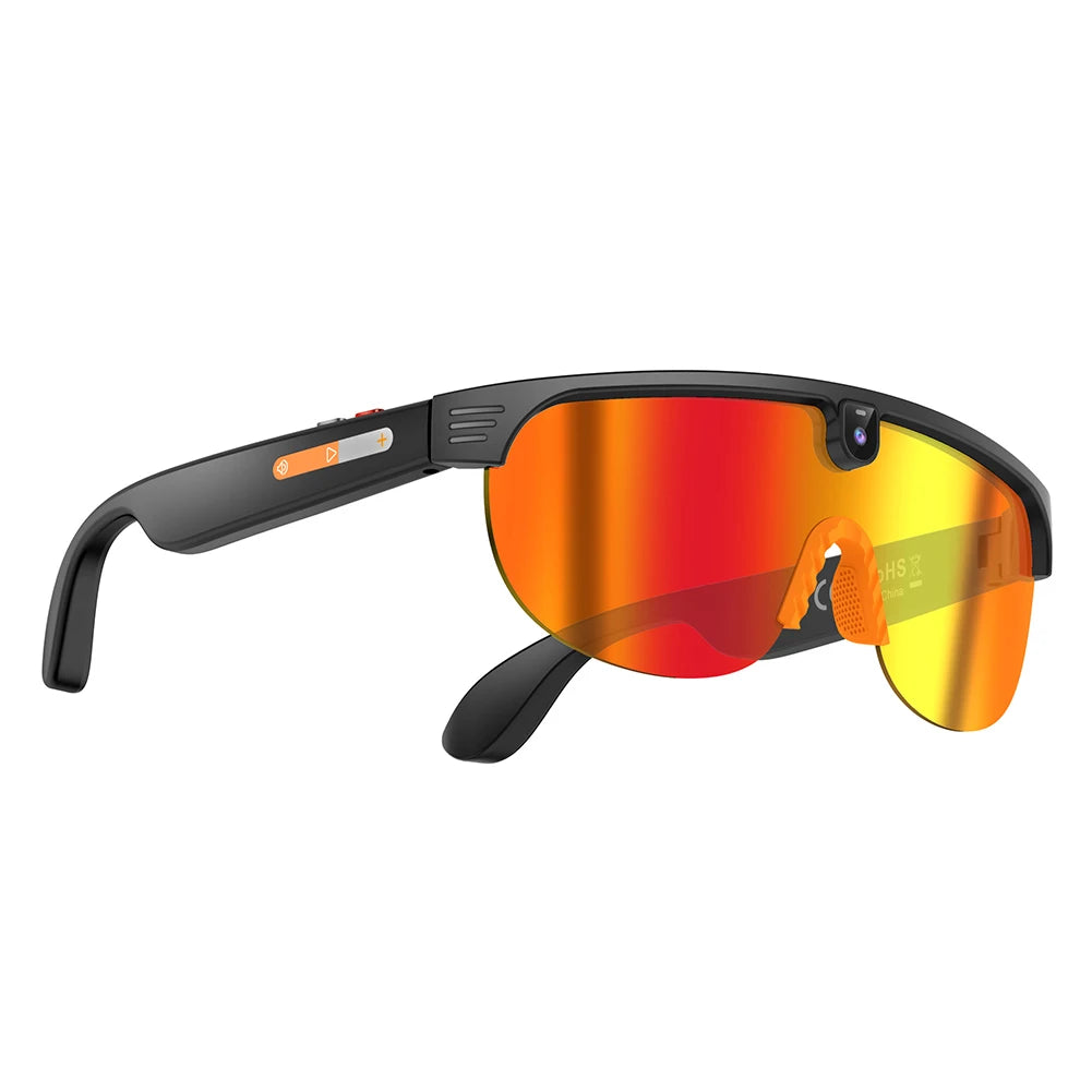 1Pc AI Smart Cycling Glasses Men 800W Camera Video with Translation Sunglasses Call Music 4K HD Color Change Sports Glasses