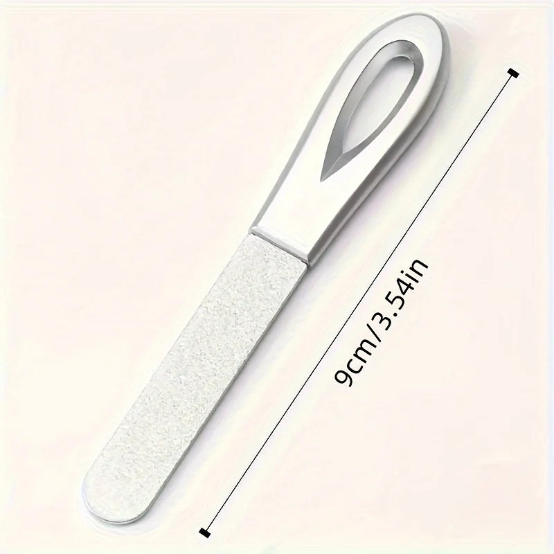 Stainless Steel Diamond Grit Nail File, Durable and Hypoallergenic, for Finger and Toe Nails, Perfect for Hard and Thick Nails