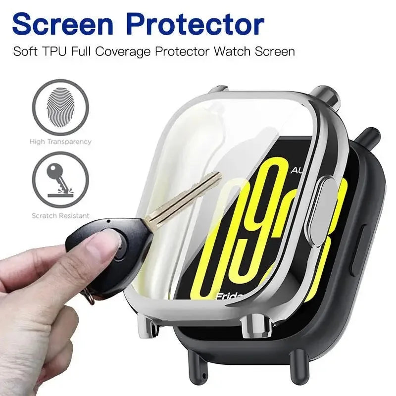 Tempered Glass+PC Case For Xiaomi Redmi Watch 5 Active/Lite Cover Soft TPU Screen Protector Watch Cases For Redmi Watch 5 Lite