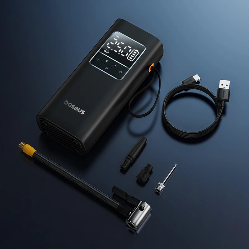 Baseus Wireless Air Pump Portable Air Compressor Smart Digital Electric Car Air Pump for Car Motorcycle Bicycle Inflator Pump