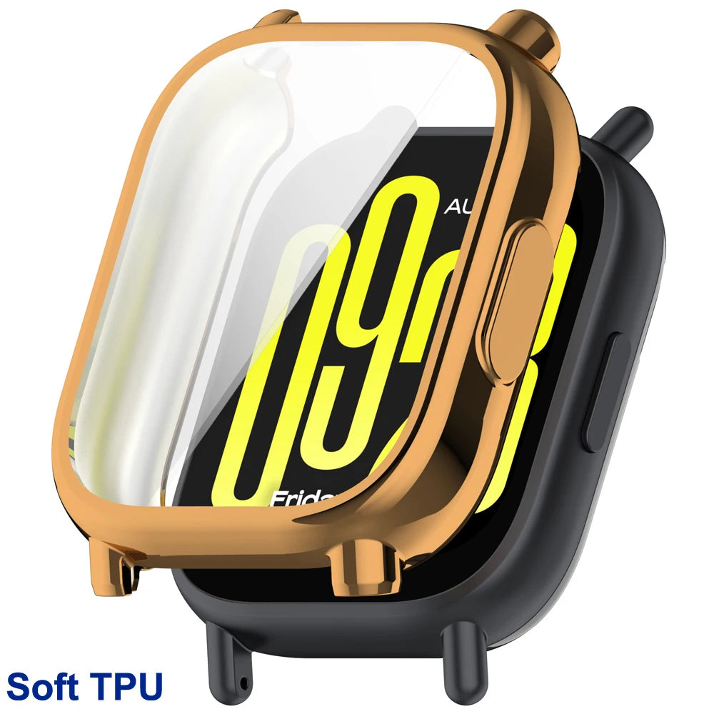 Tempered Glass+PC Case For Xiaomi Redmi Watch 5 Active/Lite Cover Soft TPU Screen Protector Watch Cases For Redmi Watch 5 Lite