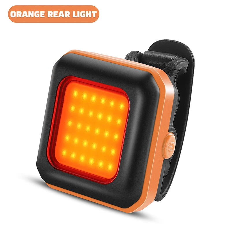 WEST BIKING Bike Light Cycling Bicycle Front Rear Light Type-C Charge Headlight Light Warning Taillight LED Lantern Bike Parts