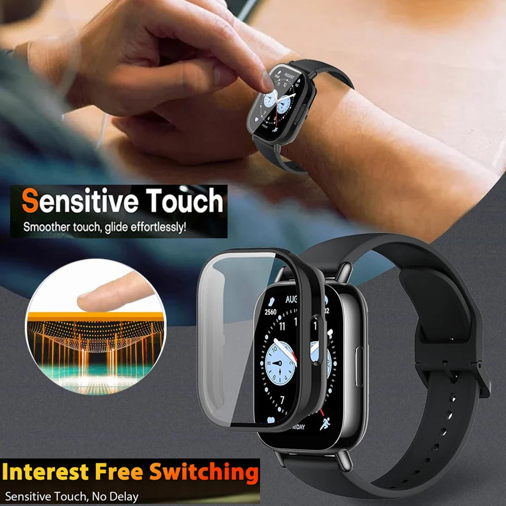 Tempered Glass+PC Case For Xiaomi Redmi Watch 5 Active/Lite Cover Soft TPU Screen Protector Watch Cases For Redmi Watch 5 Lite
