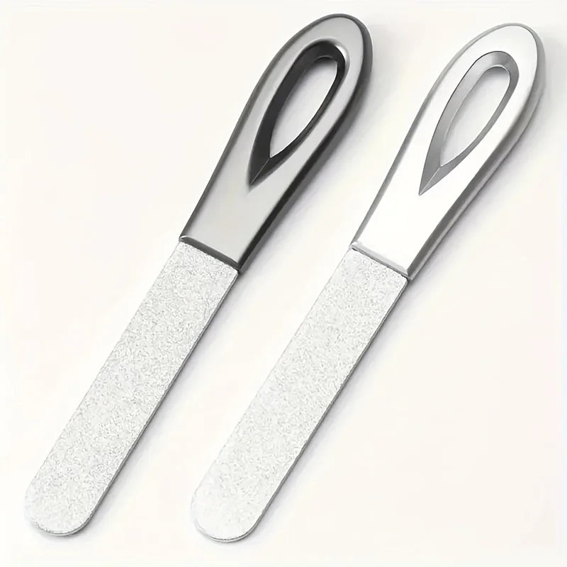 Stainless Steel Diamond Grit Nail File, Durable and Hypoallergenic, for Finger and Toe Nails, Perfect for Hard and Thick Nails