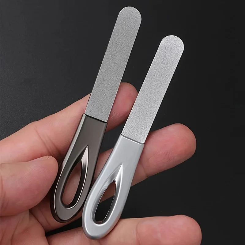 Stainless Steel Diamond Grit Nail File, Durable and Hypoallergenic, for Finger and Toe Nails, Perfect for Hard and Thick Nails