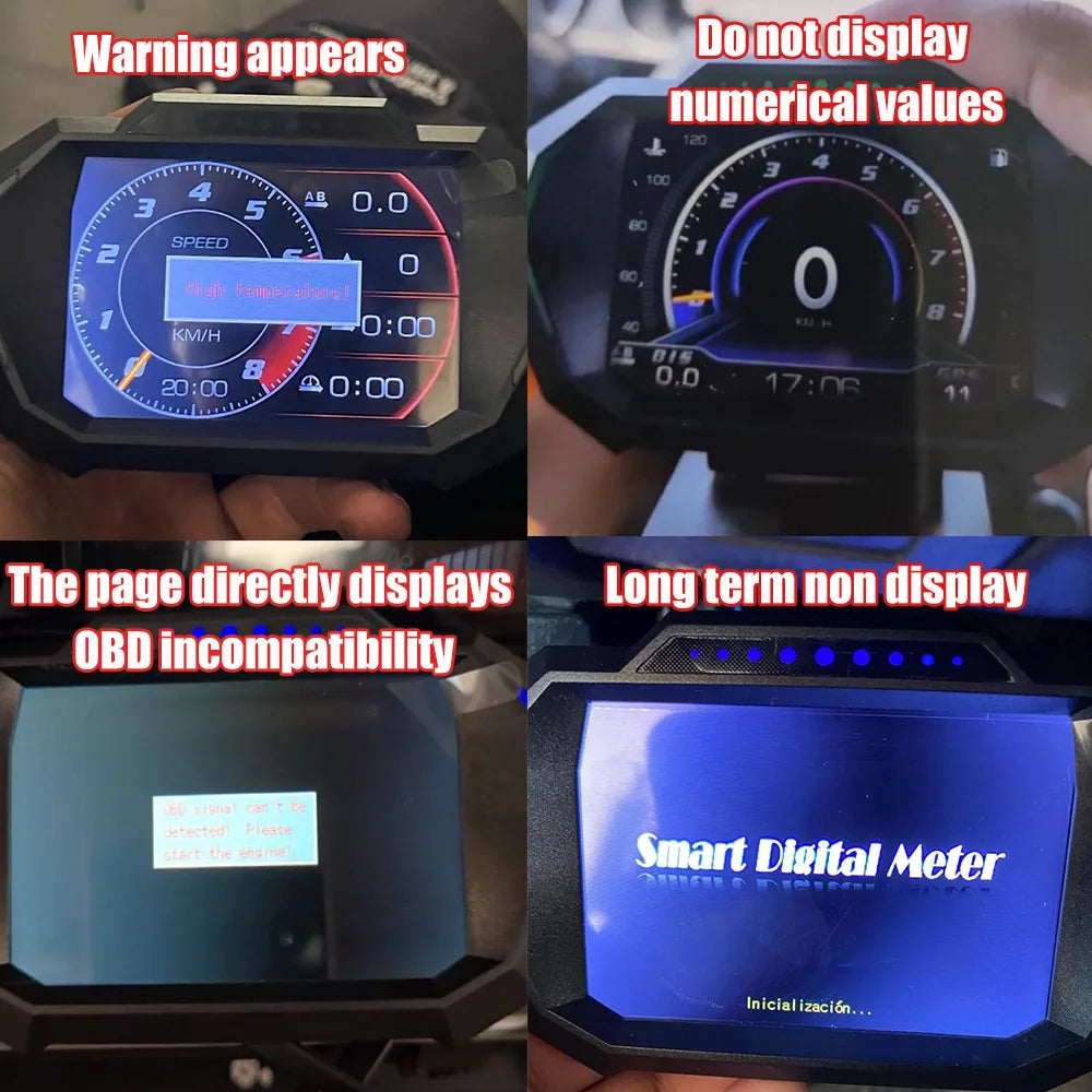 OBD2 + GPS HUD P24 OBD Head Up Display Car Digital Speedometer Fuel Consumption Water Temp Voltage Press Slope Meter With Alarm