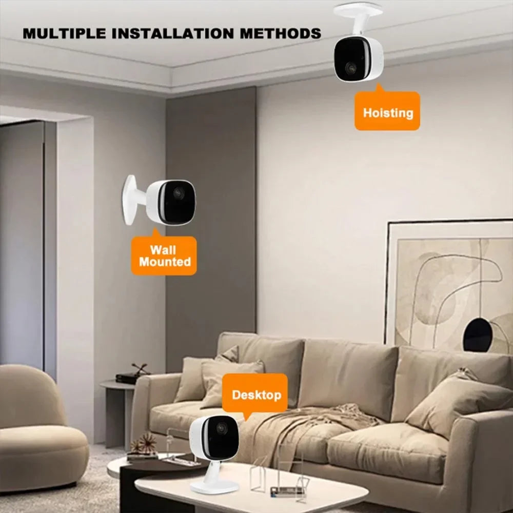 3MP Wifi Camera 2.4 GHz Baby Monitor Indoor, Security Camera 2-Way Audio, Infrared Night Vision with Ziicam App