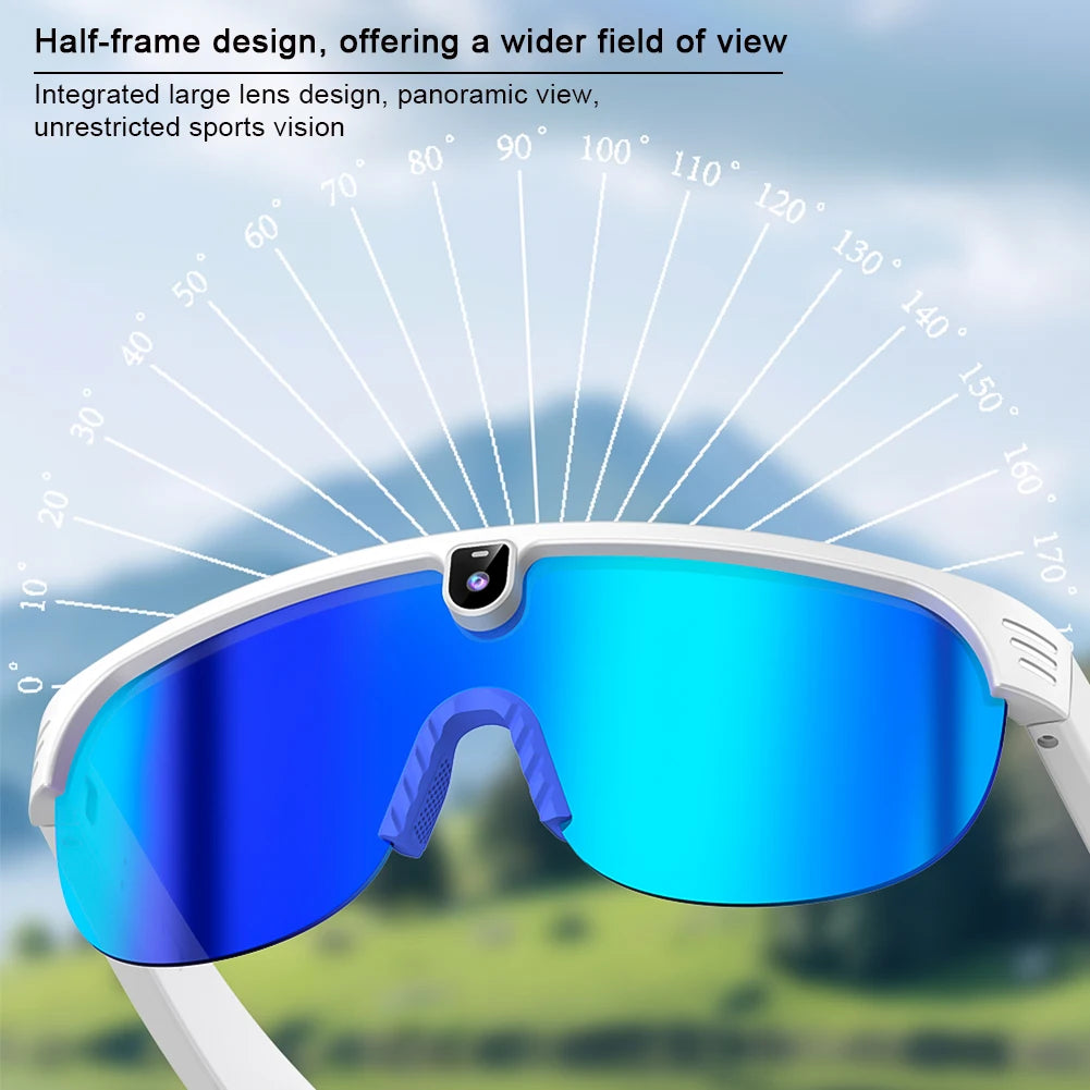 1Pc AI Smart Cycling Glasses Men 800W Camera Video with Translation Sunglasses Call Music 4K HD Color Change Sports Glasses