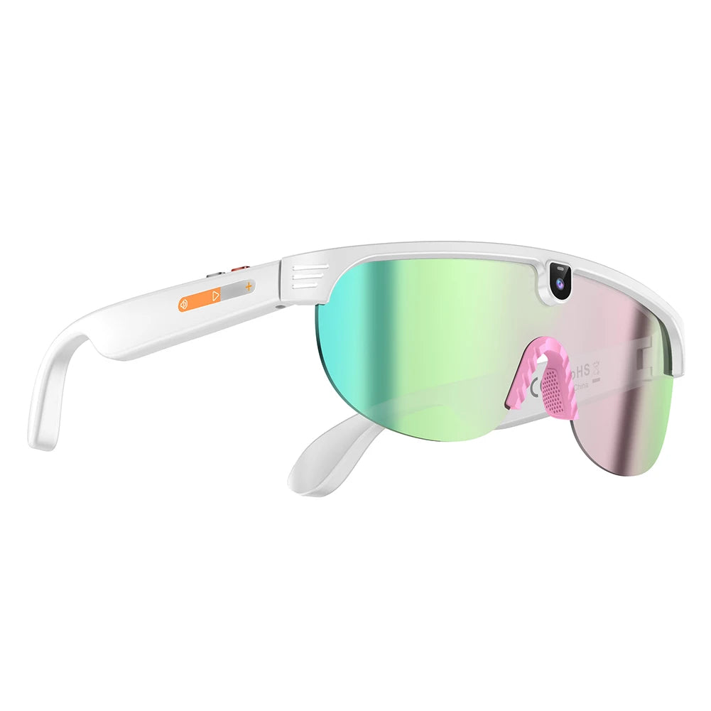 1Pc AI Smart Cycling Glasses Men 800W Camera Video with Translation Sunglasses Call Music 4K HD Color Change Sports Glasses