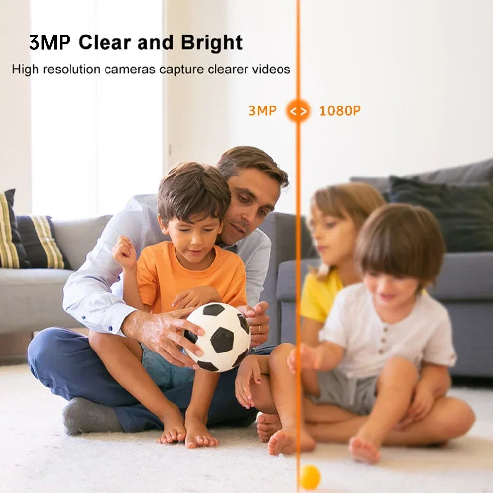 3MP Wifi Camera 2.4 GHz Baby Monitor Indoor, Security Camera 2-Way Audio, Infrared Night Vision with Ziicam App
