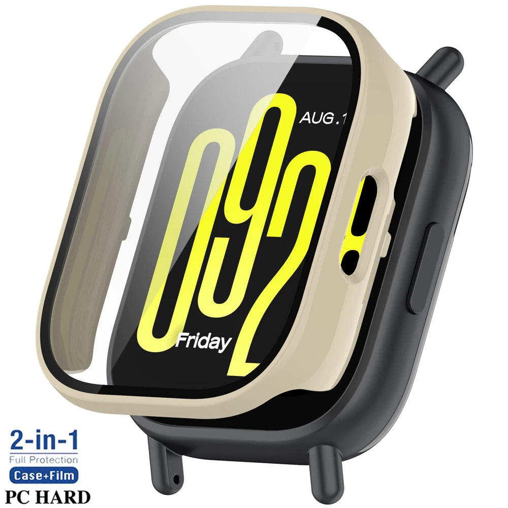 Tempered Glass+PC Case For Xiaomi Redmi Watch 5 Active/Lite Cover Soft TPU Screen Protector Watch Cases For Redmi Watch 5 Lite