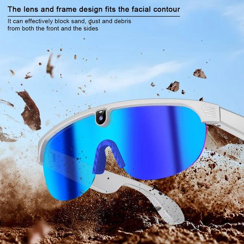 1Pc AI Smart Cycling Glasses Men 800W Camera Video with Translation Sunglasses Call Music 4K HD Color Change Sports Glasses