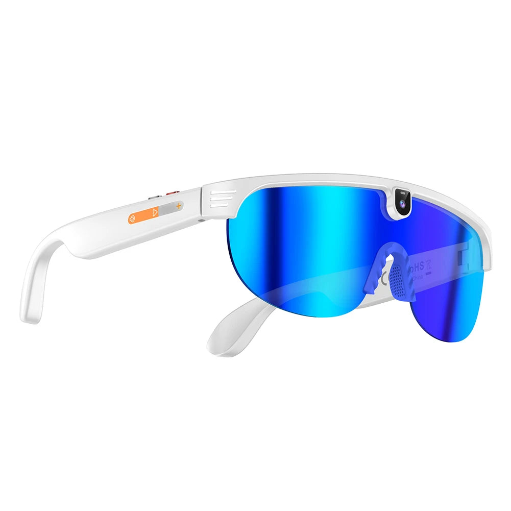 1Pc AI Smart Cycling Glasses Men 800W Camera Video with Translation Sunglasses Call Music 4K HD Color Change Sports Glasses