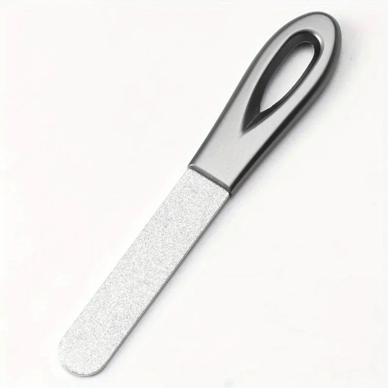 Stainless Steel Diamond Grit Nail File, Durable and Hypoallergenic, for Finger and Toe Nails, Perfect for Hard and Thick Nails