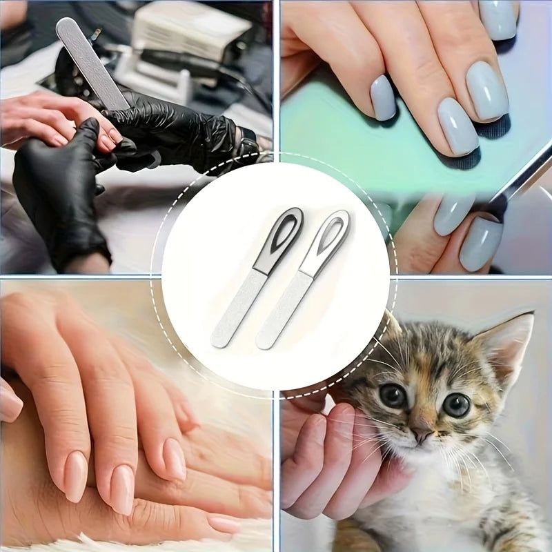 Stainless Steel Diamond Grit Nail File, Durable and Hypoallergenic, for Finger and Toe Nails, Perfect for Hard and Thick Nails
