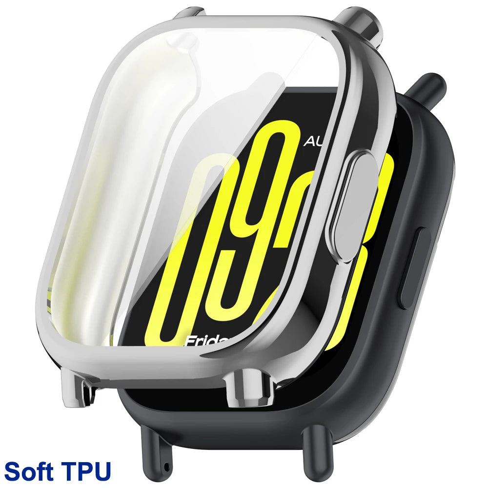 Tempered Glass+PC Case For Xiaomi Redmi Watch 5 Active/Lite Cover Soft TPU Screen Protector Watch Cases For Redmi Watch 5 Lite