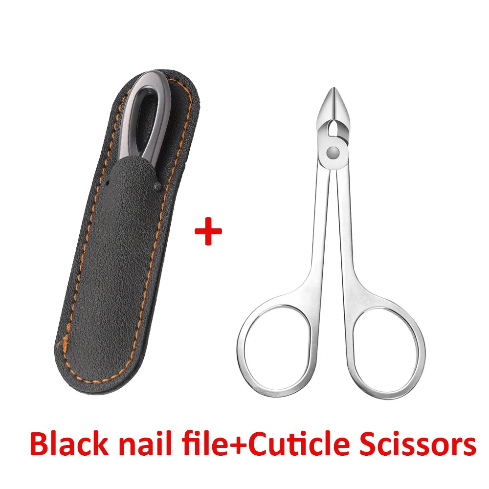 Stainless Steel Diamond Grit Nail File, Durable and Hypoallergenic, for Finger and Toe Nails, Perfect for Hard and Thick Nails