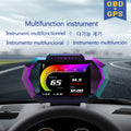 OBD2 + GPS HUD P24 OBD Head Up Display Car Digital Speedometer Fuel Consumption Water Temp Voltage Press Slope Meter With Alarm