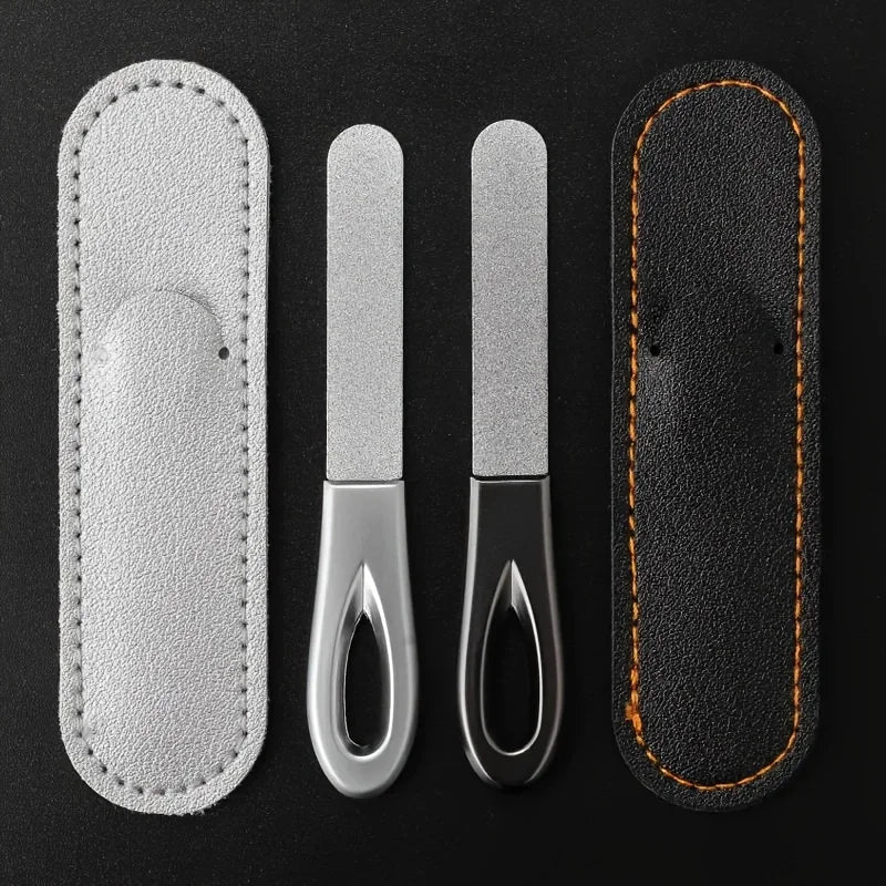 Stainless Steel Diamond Grit Nail File, Durable and Hypoallergenic, for Finger and Toe Nails, Perfect for Hard and Thick Nails