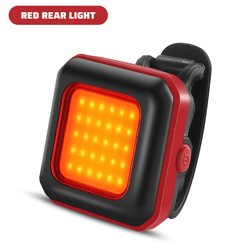 WEST BIKING Bike Light Cycling Bicycle Front Rear Light Type-C Charge Headlight Light Warning Taillight LED Lantern Bike Parts