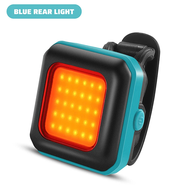 WEST BIKING Bike Light Cycling Bicycle Front Rear Light Type-C Charge Headlight Light Warning Taillight LED Lantern Bike Parts
